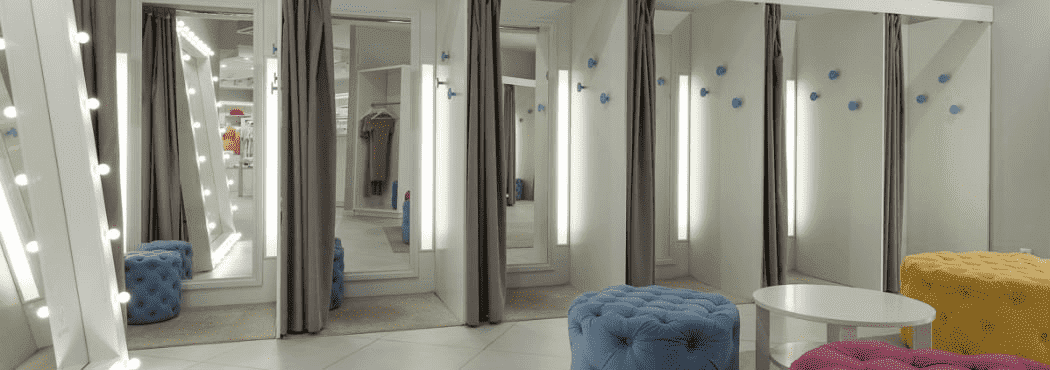 Шторы для примерочных с логотипом на заказ Шторы для примерочных с логотипом на заказ